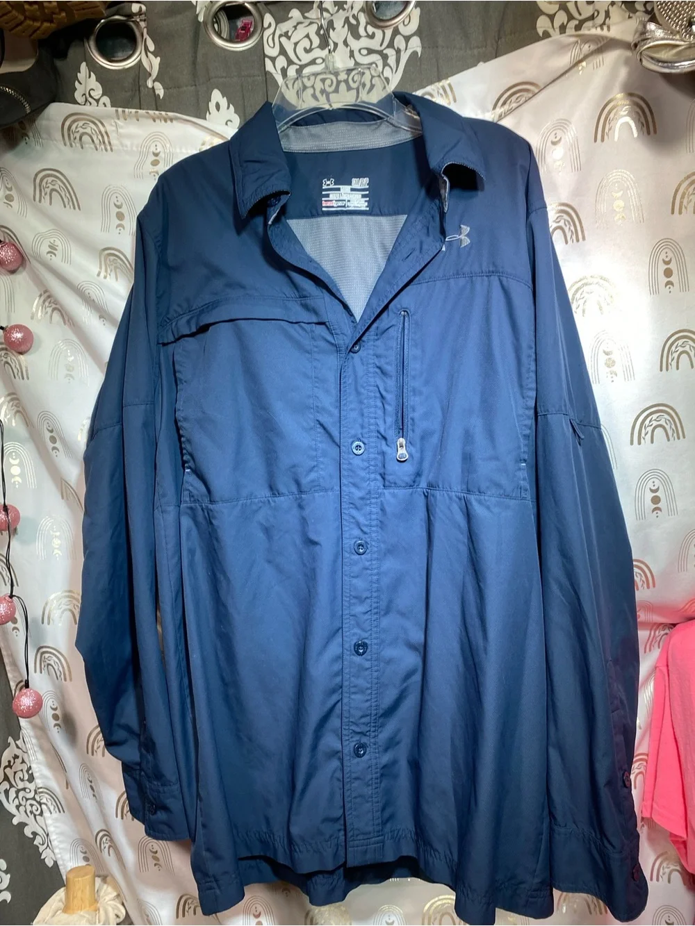 Under Armour Men's Navy Blue Lightweight Shirt Jacket